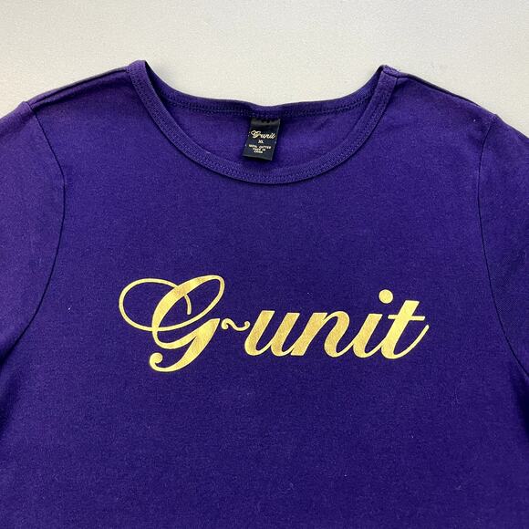 Vintage G-Unit T-Shirt Womens XL Purple 50 Cent Gorilla Hip Hop Rap Logo NYC y2k - Picture 2 of 12